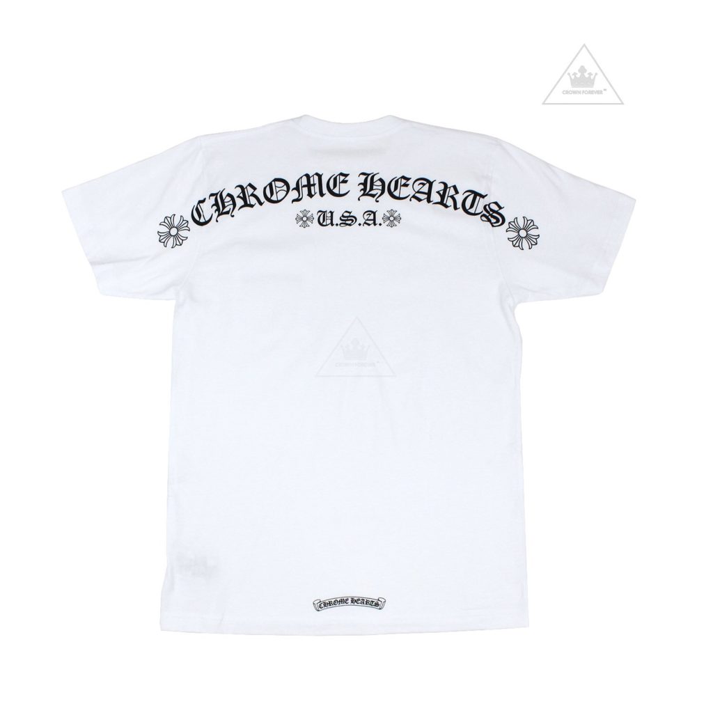 入手困難【CHROME HEARTS】スクリプトレター ロゴ Tシャツ クロムハーツCH】U.S.A スクリプトレターホワイトTシャツ - 海外