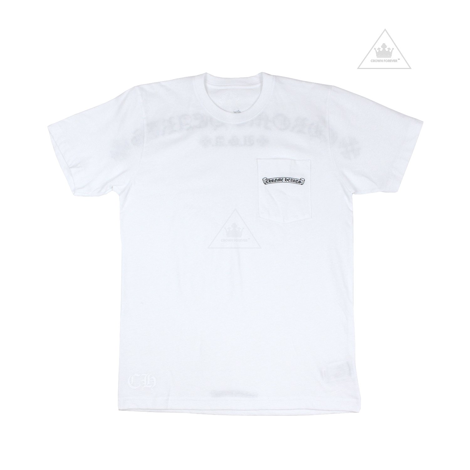 【クロムハーツCH】U.S.A スクリプトレターホワイトTシャツ