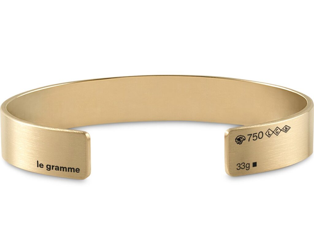 【Le Gramme（ル・グラム）】ゴールドブレスレット "ribbon bracelet" 33g - 海外ブランド・ファッション通販