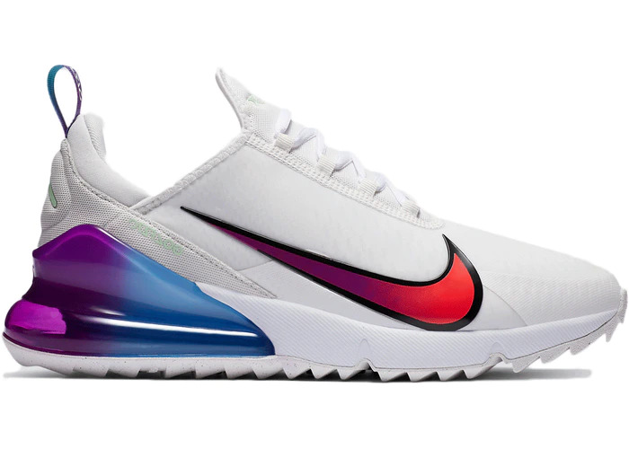 【Nike（ナイキ）】エアマックス 270 White Oracle Aqua Vivid Purple ゴルフシューズ・靴 - 海外ブランド