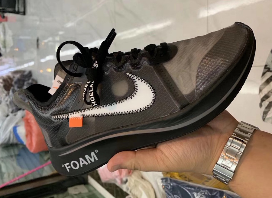 zoom fly off white black on feet
