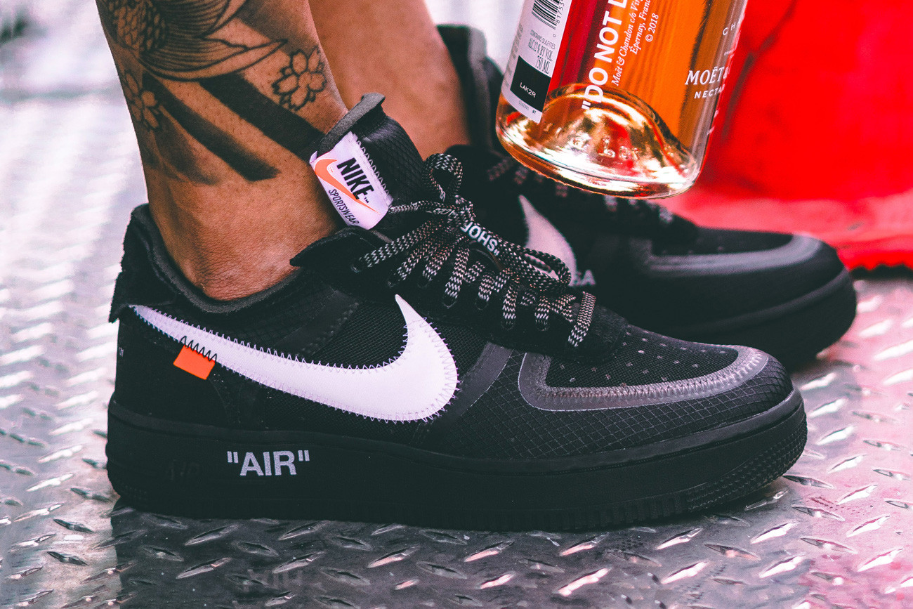 Air force 1 low outlet x off-white - black/white-cone-black